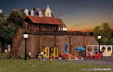 H0 Stadtmauer mit Kleingarten