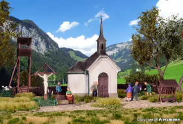 H0 Kapelle mit Zub. in Hirsch