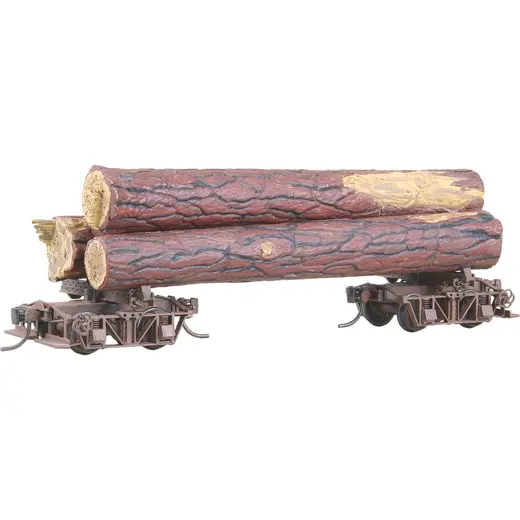 #101 HO Scale Disconnect Log Car Trucks with logs Kit