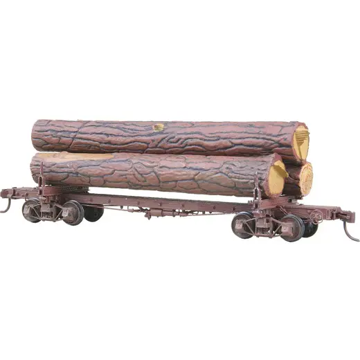 #102 HO Scale Skeleton Log Car with logs Kit