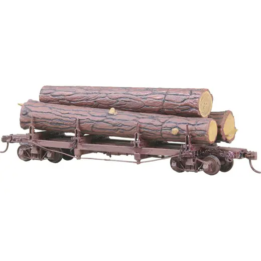 #103 HO Scale Truss Log Car with logs Kit
