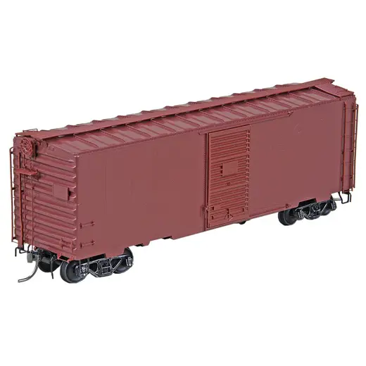 #4000 HO Scale Undecorated 1950-1953 Narrow Tab 40' PS-1 Boxcar with 6' Youngstown Door - Boxcar Red - RTR