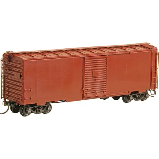 #4101 HO Scale 40' PS-1 Boxcar Kit with 7' Door and Roof Walk Unpainted, Undecorated