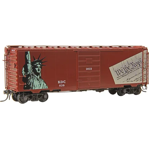 #6929 KDC 2022 Patriotic Car #029 - RTR 40' PS-1 Boxcar"