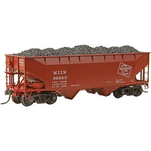 #7526 Milwaukee MILW #96863 - 50 Ton AAR "Standard" 2 Bay Open Hopper