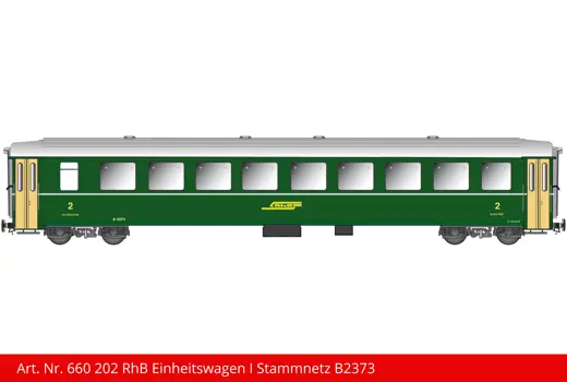 RhB Einheitswagen Stammnetz grün B 2373