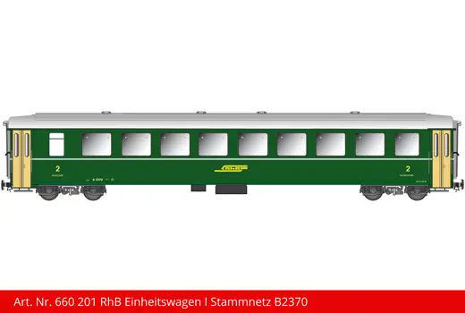 RhB Einheitswagen Stammnetz grün B 2370