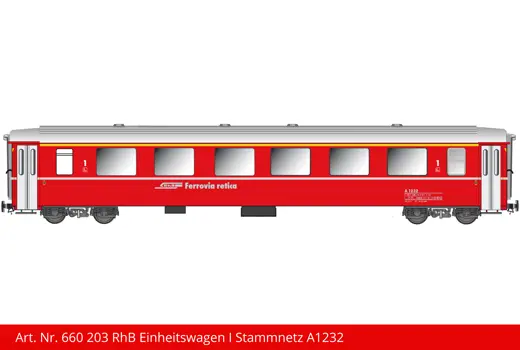 RhB Einheitswagen Stammnetz rot A 1232