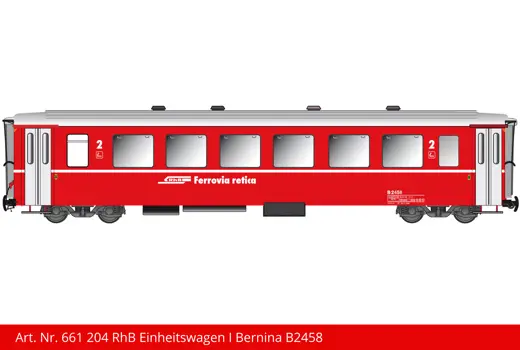 RhB Einheitswagen Bernina rot B 2458