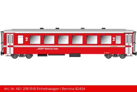 RhB Einheitswagen Bernina rot New Design B 2454