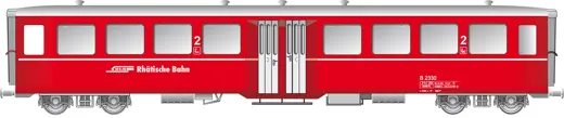 RhB Mitteleinstiegwagen mittelschwere Bauart B2330 rot