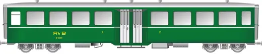 RhB Mitteleinstiegwagen mittelschwere Bauart B2330 grün