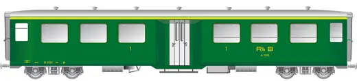 RhB Mitteleinstiegwagen mittelschwere Bauart A1222 grün RhB