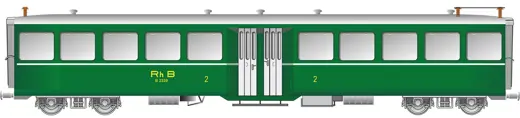 RhB Mitteleinstiegwagen leichte Bauart B2339 grün
