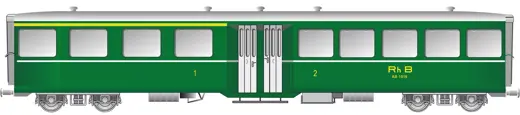 RhB Mitteleinstiegwagen leichte Bauart AB1516 grün