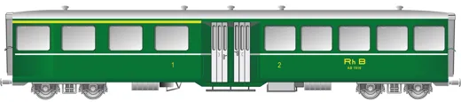 RhB Mitteleinstiegwagen leichte Bauart AB1516 grün