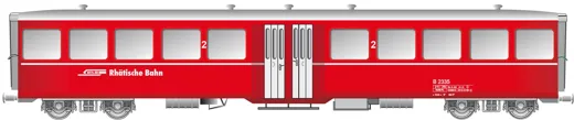 RhB Mitteleinstiegwagen leichte Bauart B2335 rot