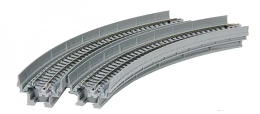 Viadukt-NBS* mit Gleis, gebogen 1-gleisig R249-45° / 20-505