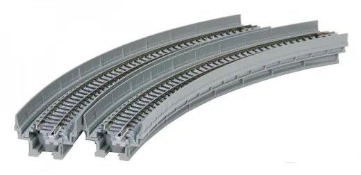 Viadukt-NBS* mit Gleis, gebogen 1-gleisig R282-45° / 20-510