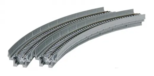 Viadukt-NBS* mit Gleis, gebogen 1-gleisig R315-45° / 20-520