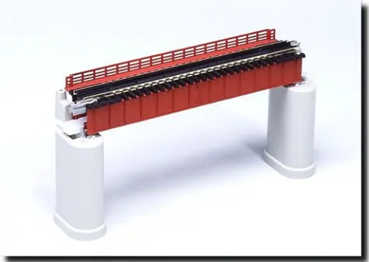 Blech verkleidete Trägerbrücke rot 124mm / 20-460