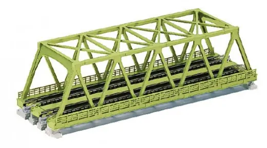 Kastenbrücke grün 2-gleisig