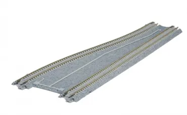 Bahnhofseinfahrt rechts, 310 mm 2-gleisig, mit Betonschwellen / 20-052
