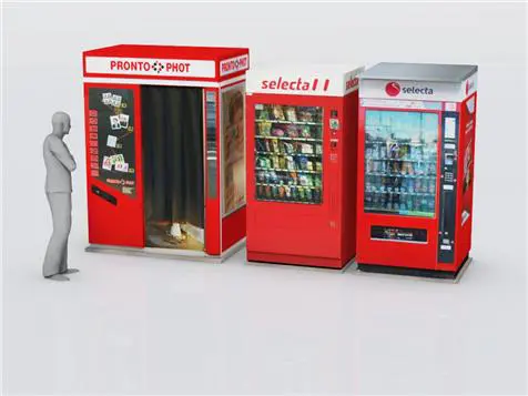 3 Selecta Automaten Foto, Süsswaren und Getränke