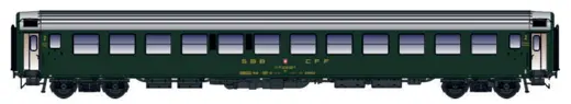 SBB UIC-X Bm grün, Dach silber, Logo alt Ep. IVa