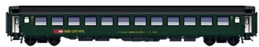 SBB UIC-X Bm grün, Dach grau, Logo alt Ep. IVb
