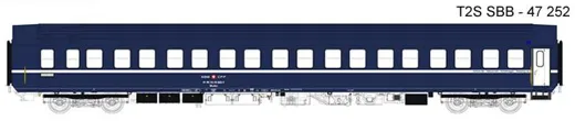 SBB T2S Schlafwagen  blau Ep. IV-V