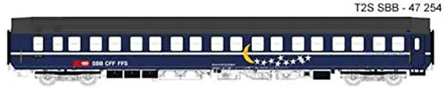 SBB T2S Schlafwagen blau m weisser Linie  Ep. V