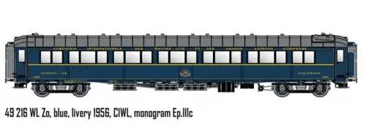 Zo, blau, Farbgebung 1956, CIWL, Monogramm, Variante  /  Ep. IIIC  /  CIWL  /  HO  /  DC  /  1 P.