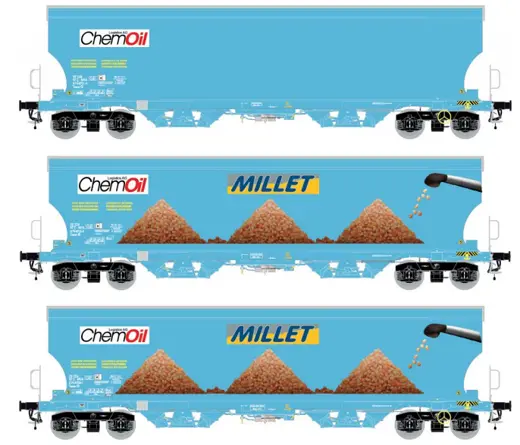 Chemoil/Millet 3er Set Tagnpps Getreidewagen VI