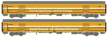 PTT 2er Set Postwagen ex SNCF Ep V DC, SBB