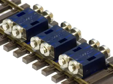 Rollprüfstand Spur H0, blau transparent