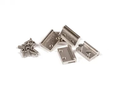 Schienenverbinder Spur G, vernickelt 19mm (50/Pack)