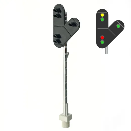 DSB I-SI-Signal 5 Lichter V-Form - Rechts (Gelb/Grün)