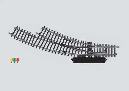 Märklin K-Gleis Bogenweiche rechts Aussenbogen 30° im Parallelkreisabstand 64,6 mm