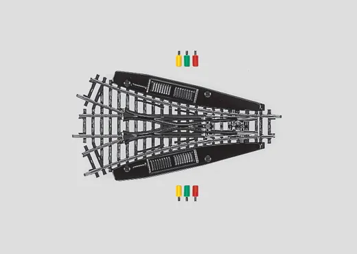 Märklin K-Gleis Symmetrische Dreiwegweiche Länge 168,9 mm / Radius 424,6 mm