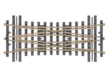 Doppelte Kreuzungsweiche -Radius 1.394 mm, Abzweigwinkel 15°