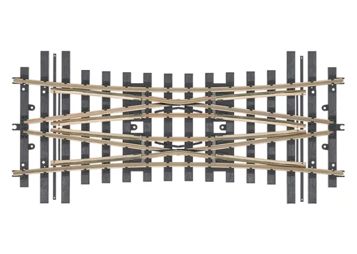 Doppelte Kreuzungsweiche -Radius 1.394 mm, Abzweigwinkel 15°