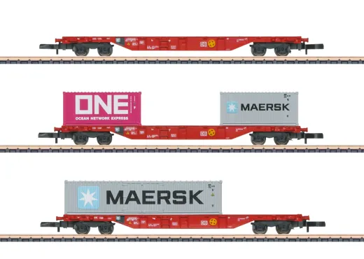 Containertragwagen-Set , DB