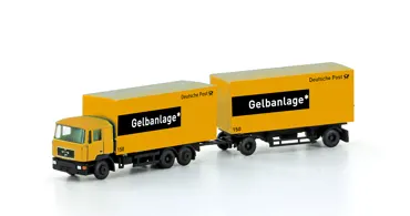 MAN F90, 3-achs Koffer-Hängerzug Deutsche Post