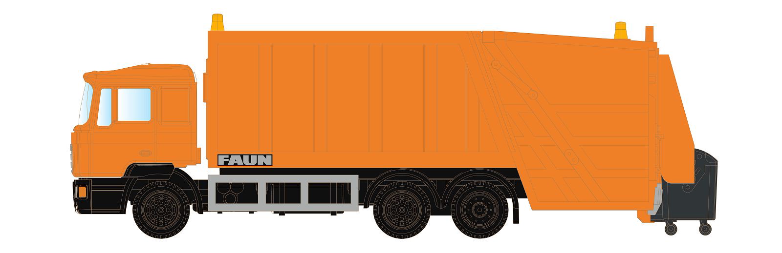 Camion Benne MAN F90 Veolia échelle N - Véhicule Mini MINIS - Neuf