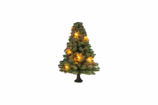 Beleuchteter Weihnachtsbaum, grün, mit 10 LED´s, 5 cm hoch