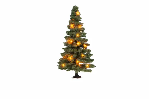 Beleuchteter Weihnachtsbaum, grün, mit 20 LEDs, 8 cm hoch