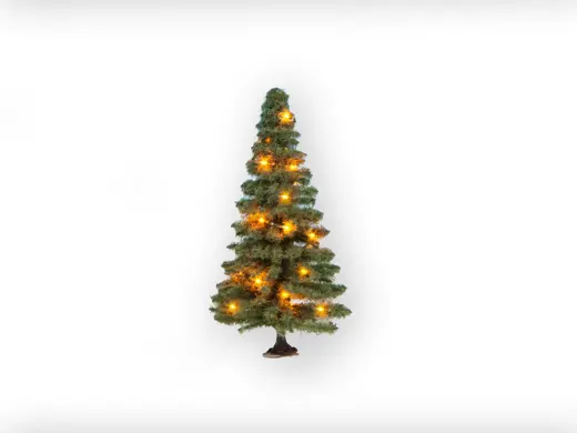 Beleuchteter Weihnachtsbaum, grün, mit 30 LEDs, 12 cm hoch