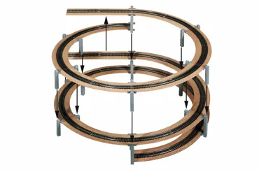 *H0 Gleiswendel Grundkreis 1- oder 2-gl.