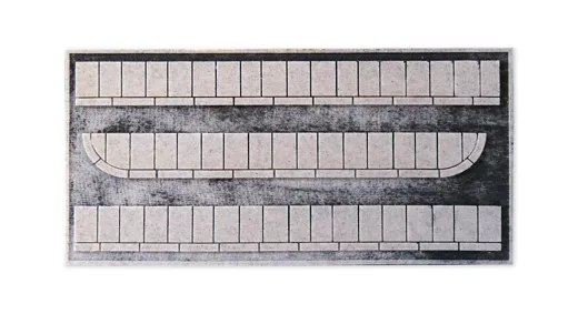 Struktur-Bürgersteig Beton-Platten, 1,6 cm breit